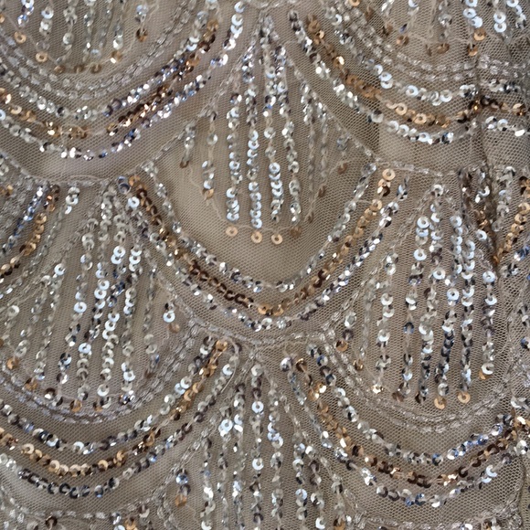 Silver and gold mesh sequin skirt - Picture 3 of 4